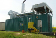budynek biogazowni z zielonej blachy